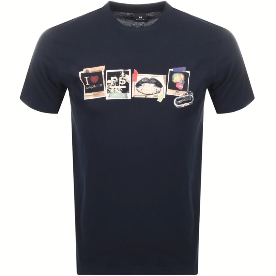 Alternative Image for ProductPS By Paul Smith Sasquatch Photos T Shirt Navy1